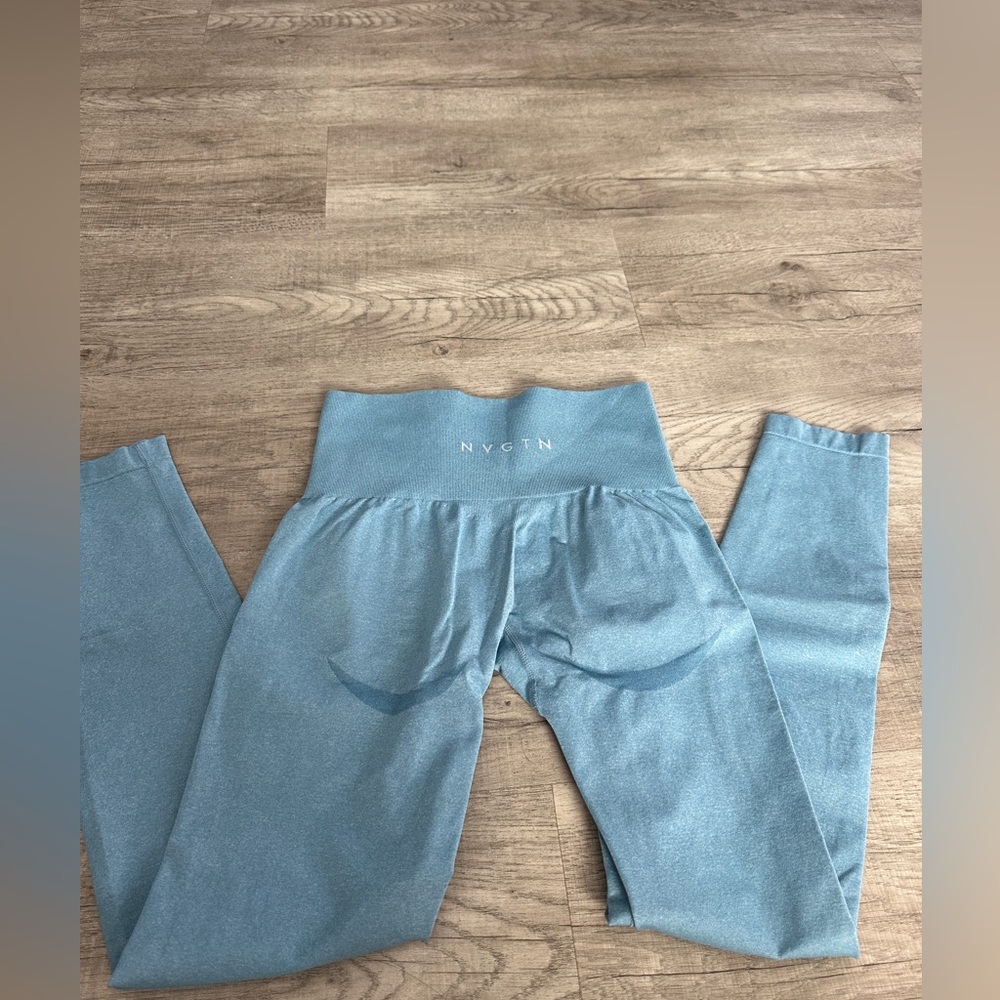 NVGTN leggings in baby blue. Size small. Condition like new